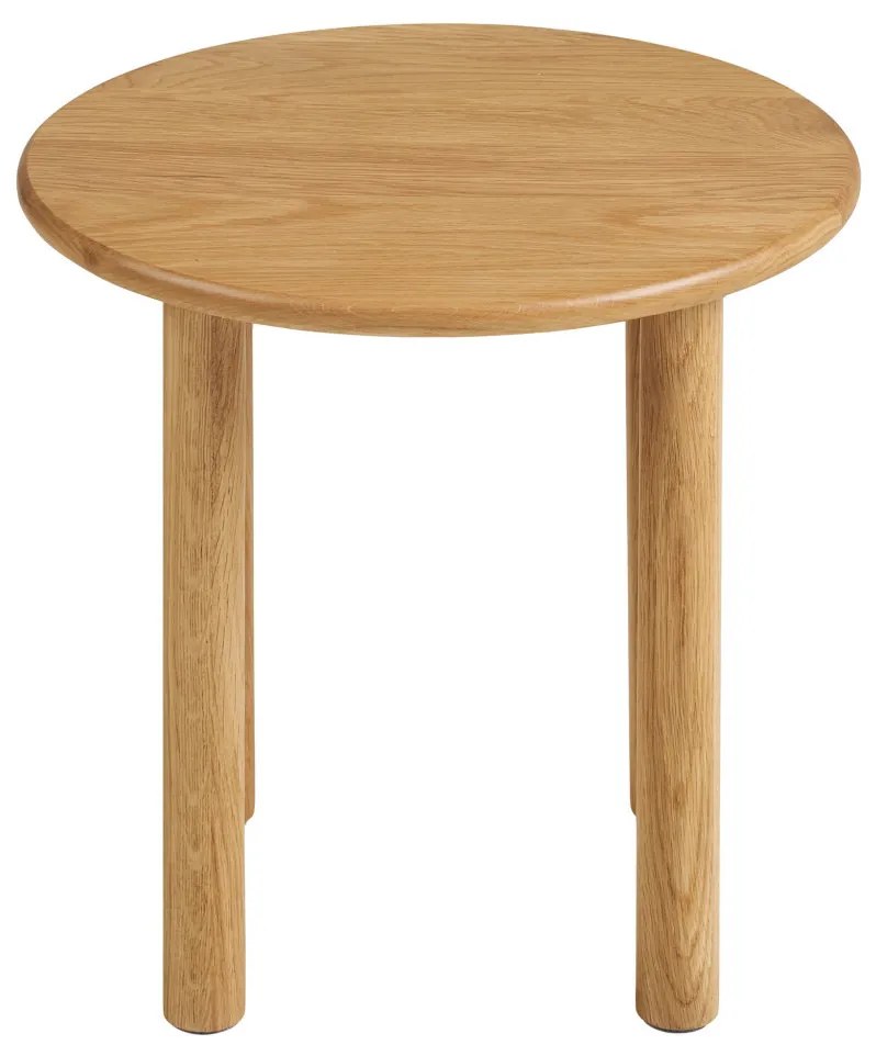 Măsuță Jena din stejar, naturală, ø40X40cm