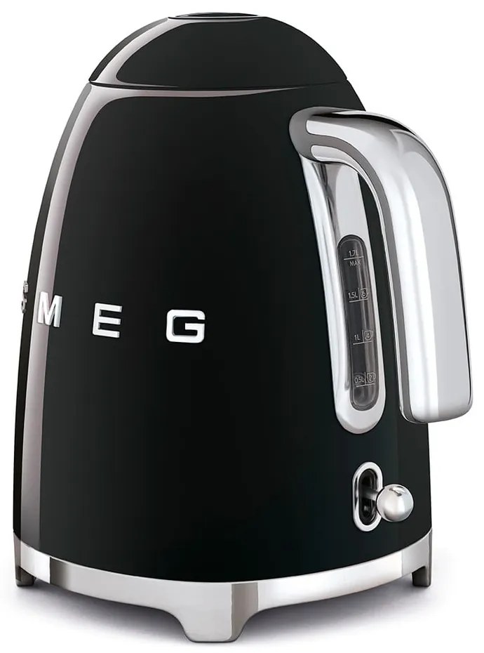 Ceainic electric negru din oțel inoxidabil 1,7 l Retro Style – SMEG