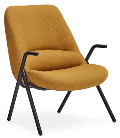 Fotoliu Teulat Dins, înălțime 90 cm, galben