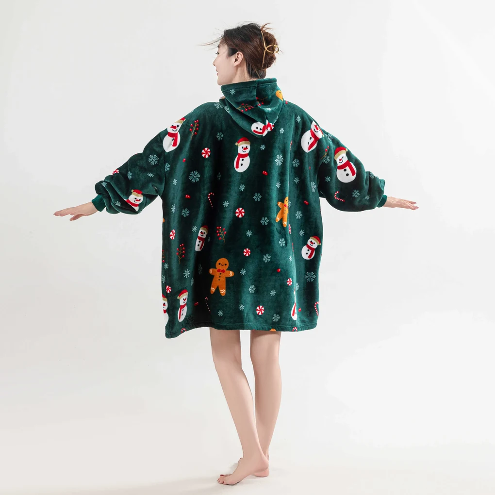 Set cadou pentru canapea SNOWMAN AND GINGERBREAD, verde