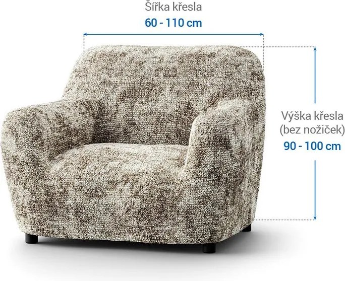 Gaico Huse bielastice MARMO bej fotoliu (l. 60 - 110 cm)