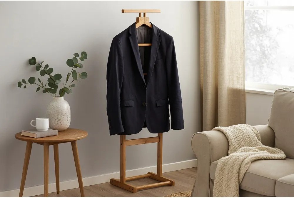 Valet de haine în culoare naturală din bambus Vion – Bonami Essentials