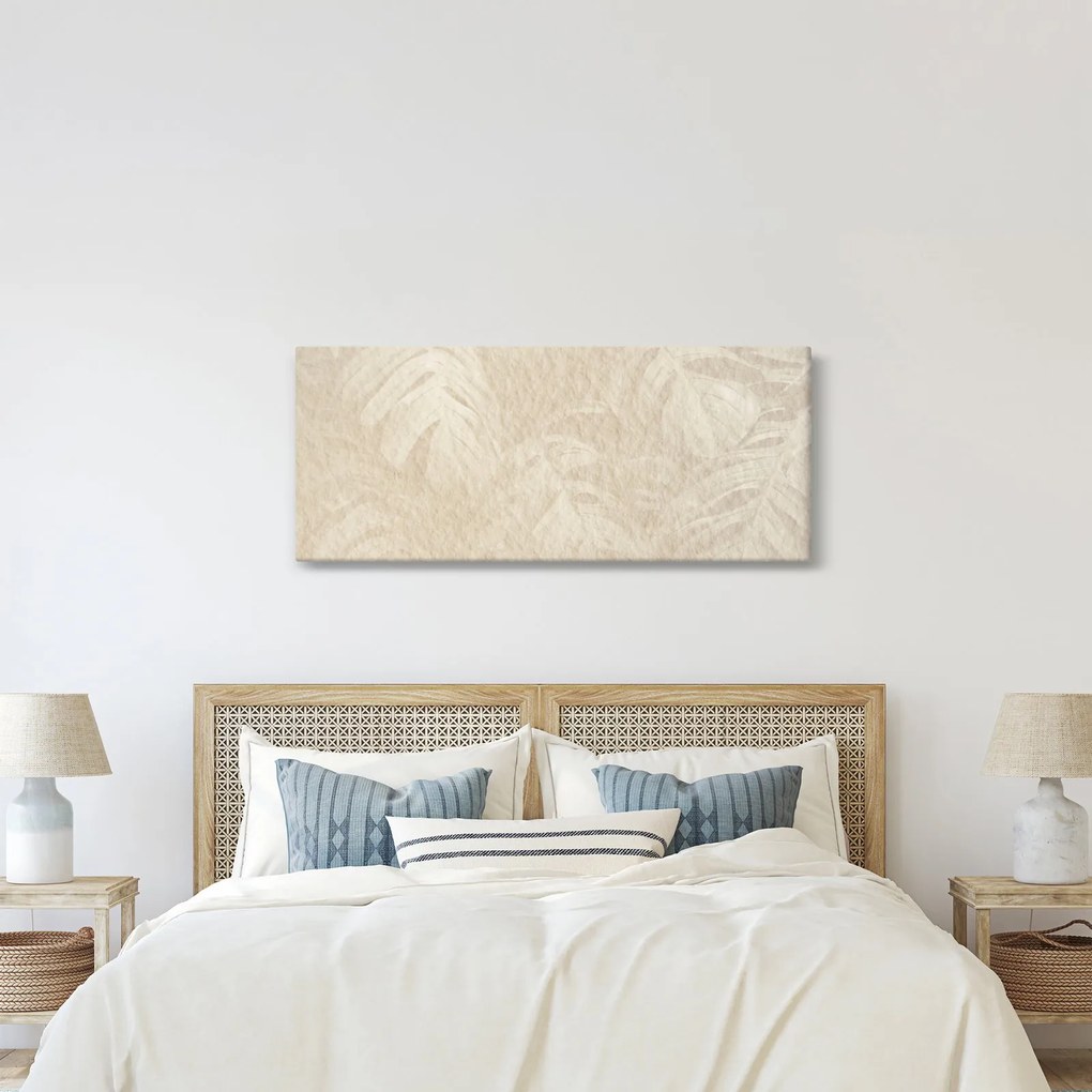 Tablou - Frunze în textură (120x50 cm)