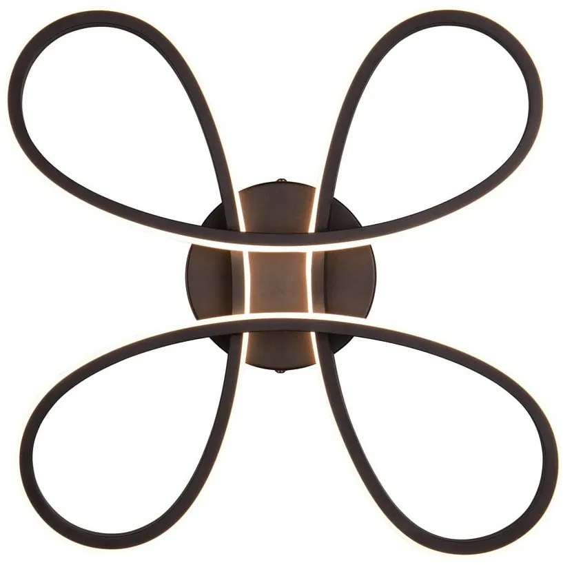 Plafonieră neagră LED 40x40 cm Fly – Trio