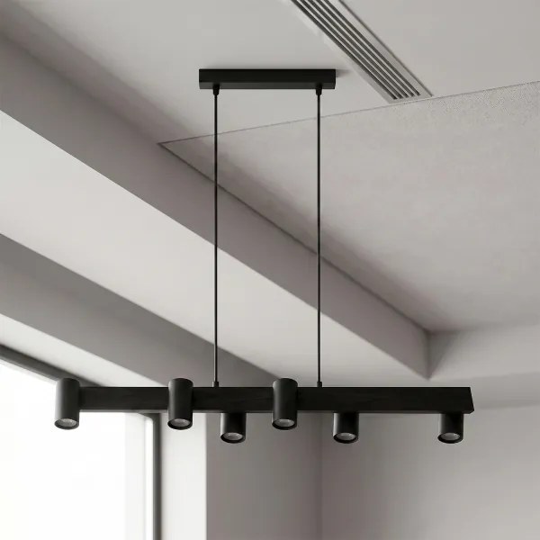 Brilagi - Lustră suspendată pe cablu SELE 6xGU10/30W/230V neagră