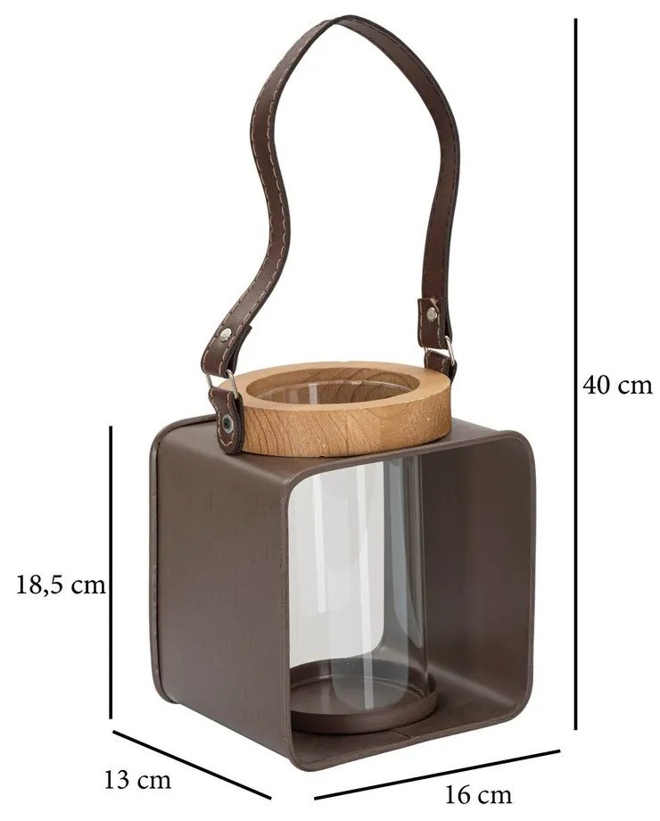 Felinar din metal 18,5 cm – Mauro Ferretti