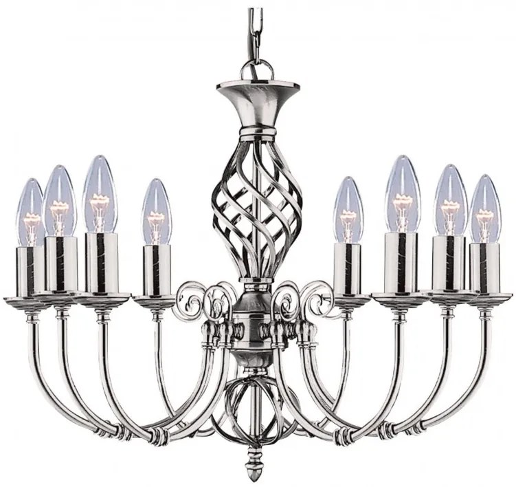 Candelabru elegant stil clasic Zanzibar argintiu 8L 4489-8 SRT