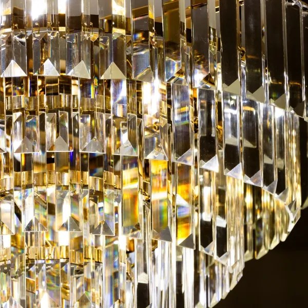 Lustră de cristal aplicată Brilagi CRYSTAL 5xE14/40W/230V auriu