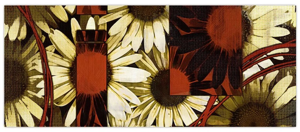 Tablou cu flori (120x50 cm)