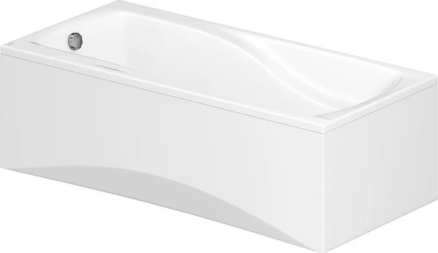 Cada baie incastrata Cersanit Zen, 180 x 85 cm, dreptunghiulara, alb lucios - Resigilata 1800x850 mm