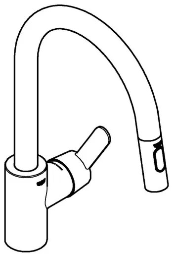 GROHE 31484001 - Baterie pentru chiuvetă GET, crom lucios