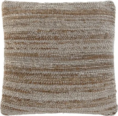 Pernă decorativă țesută manual din bumbac și iută, 45×45 cm, „Natural"