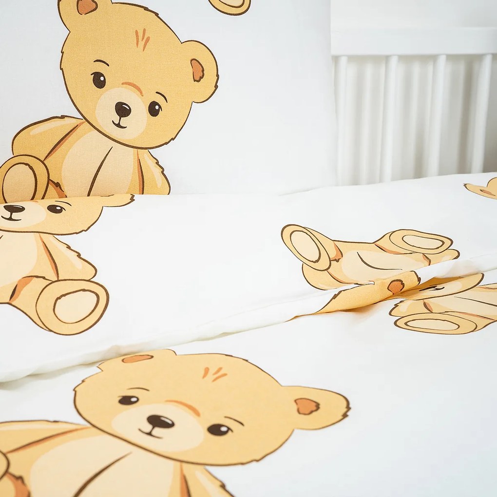 Lenjerie de bumbac pentru pătuț 4Home Teddies, 100x 135 cm, 40 x 60 cm, 100 x 135 cm, 40 x 60 cm