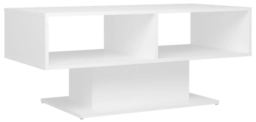806822 vidaXL Măsuță de cafea, alb, 103,5x50x44,5 cm, lemn prelucrat