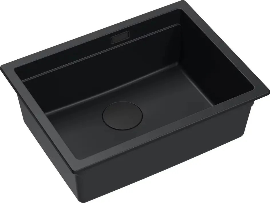 Chiuveta compozit sub blat Quadron Logan 100 negru 59.5x45.1 cm
