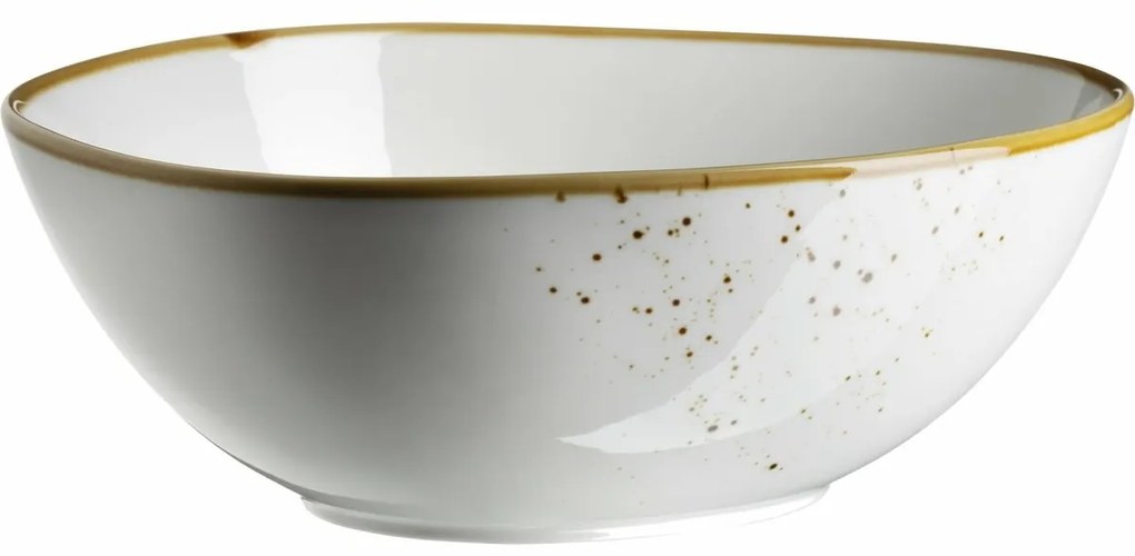 Mäser Bol oval Pintar Puncte maro alb 22 x 19 cm, L