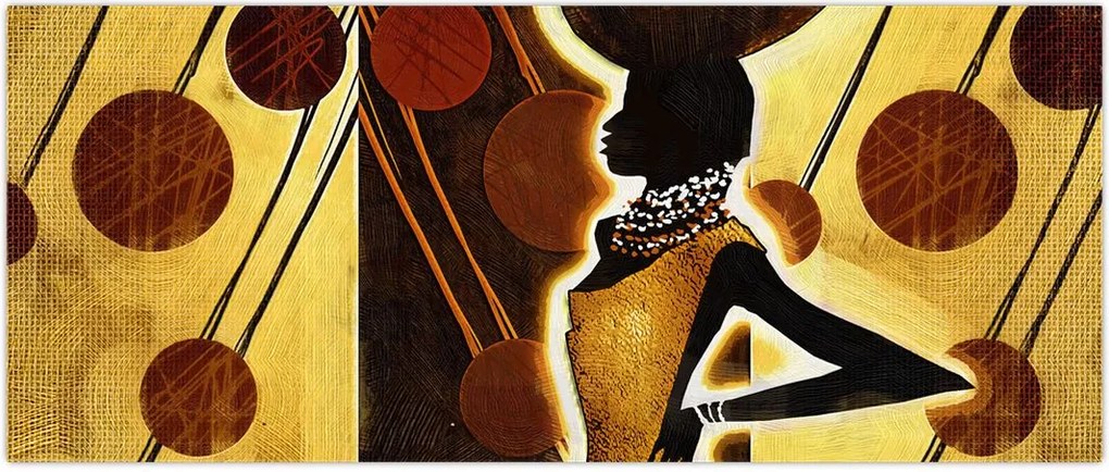 Tablou cu pictură artistică străveche (120x50 cm)