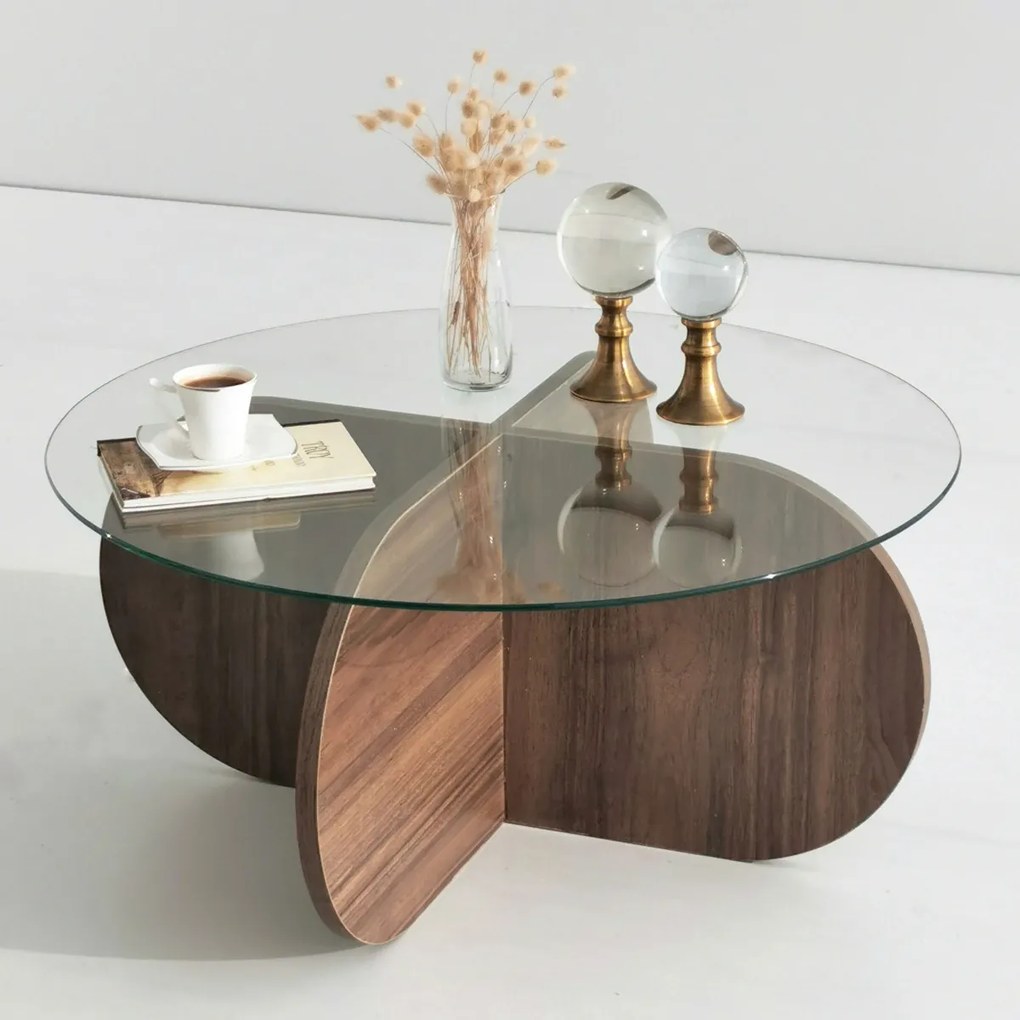 Masă de cafea Bubble Walnut