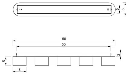Plafonieră DIXIE 5xGX53/11W/230V roz