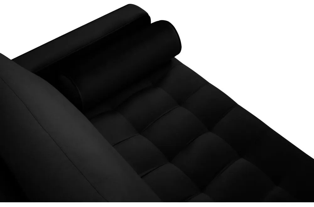 Canapea din catifea Milo Casa Santo, 174 cm, negru
