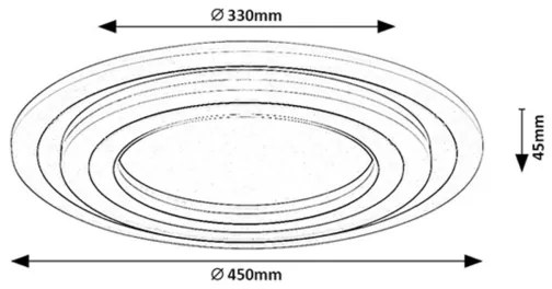 Rabalux 71315 - Plafonieră LED dimabilă TANELI 56W/230V 3000/4000/6000K crom + telecomandă