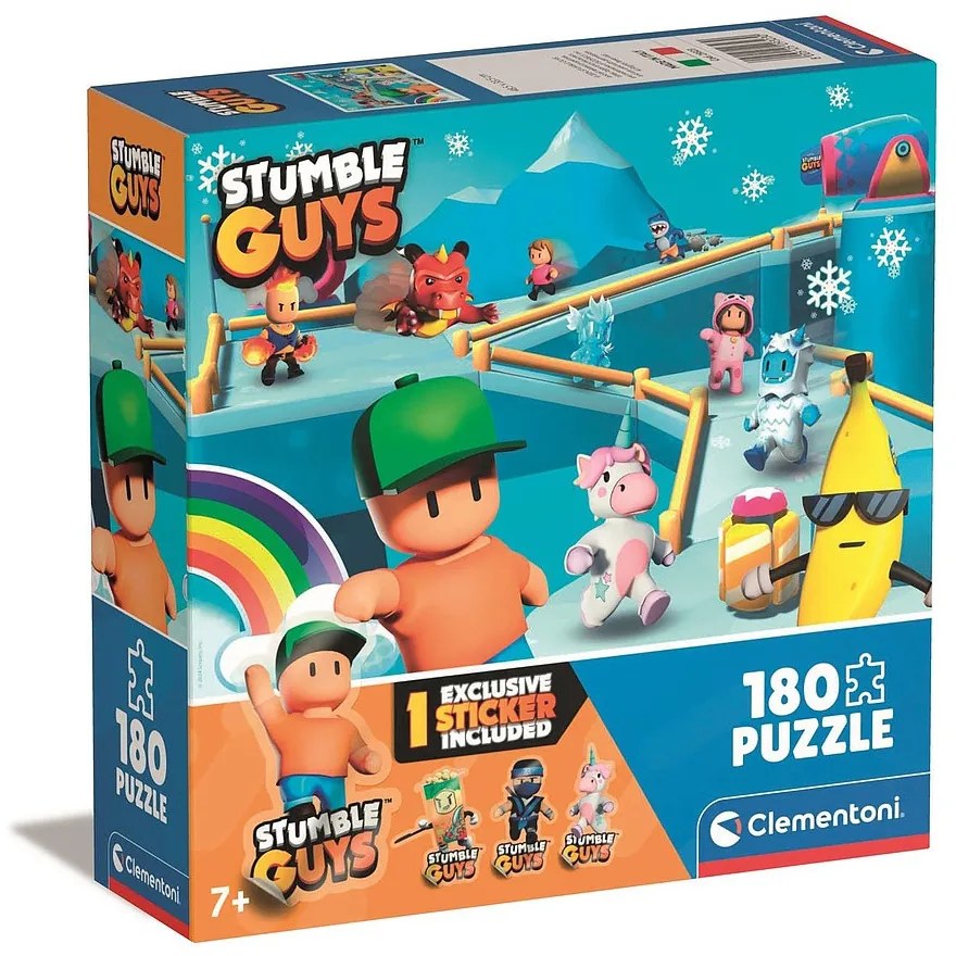 Stumble Guys Rainbow Puzzle Clementoni cu 180 de piese