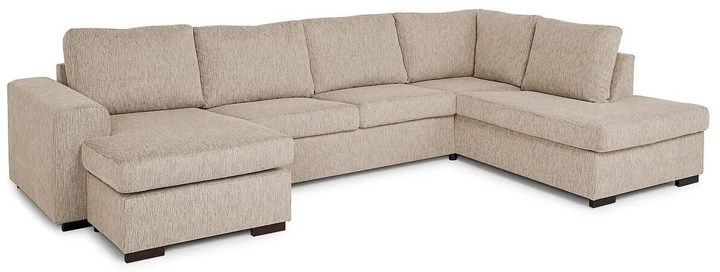 Colțar Scandinavian Choice B107Beige, 296x201x84cm, Picioare: Lemn