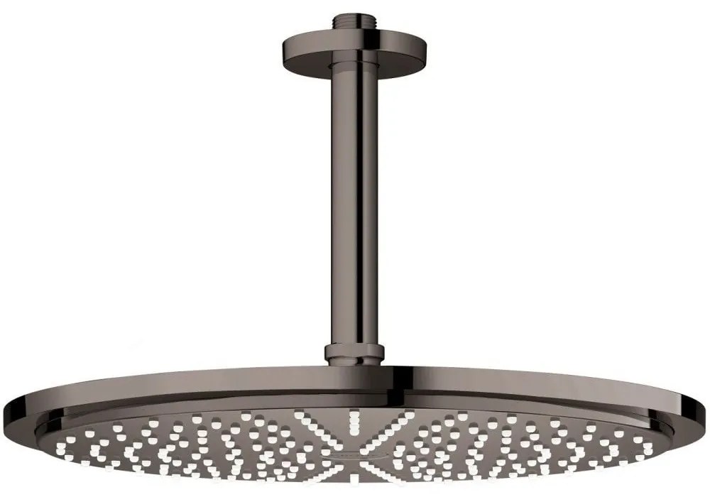 Palarie dus fix Grohe Rainshower Cosmopolitan 310, O31 cm cu brat, montaj pe tavan, negru