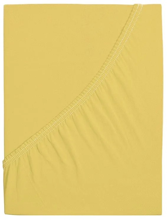 Cearșaf de pat jersey 4Home Ideal galben , 90 x 200 cm, 90 x 200 cm
