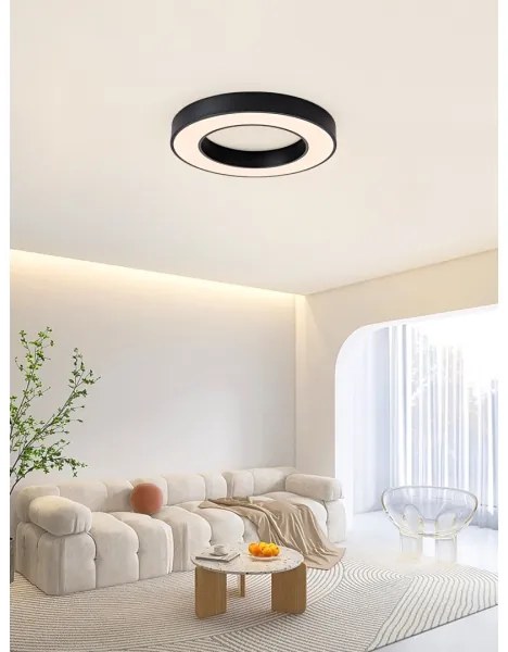 Plafonieră LED dimabilă PASTEL LED/53W/230V 60 cm negru Tuya Immax NEO 07209L + telecomandă