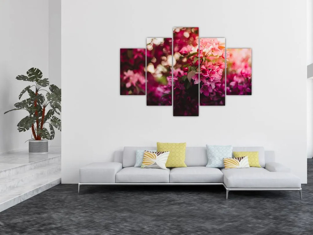 Tablou cu florile tufișului înflorit (150x105 cm)