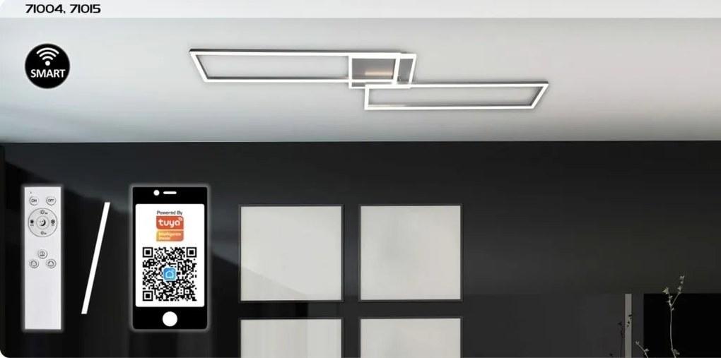 Plafoniera LED Smart dimabila cu telecomanda Benedick