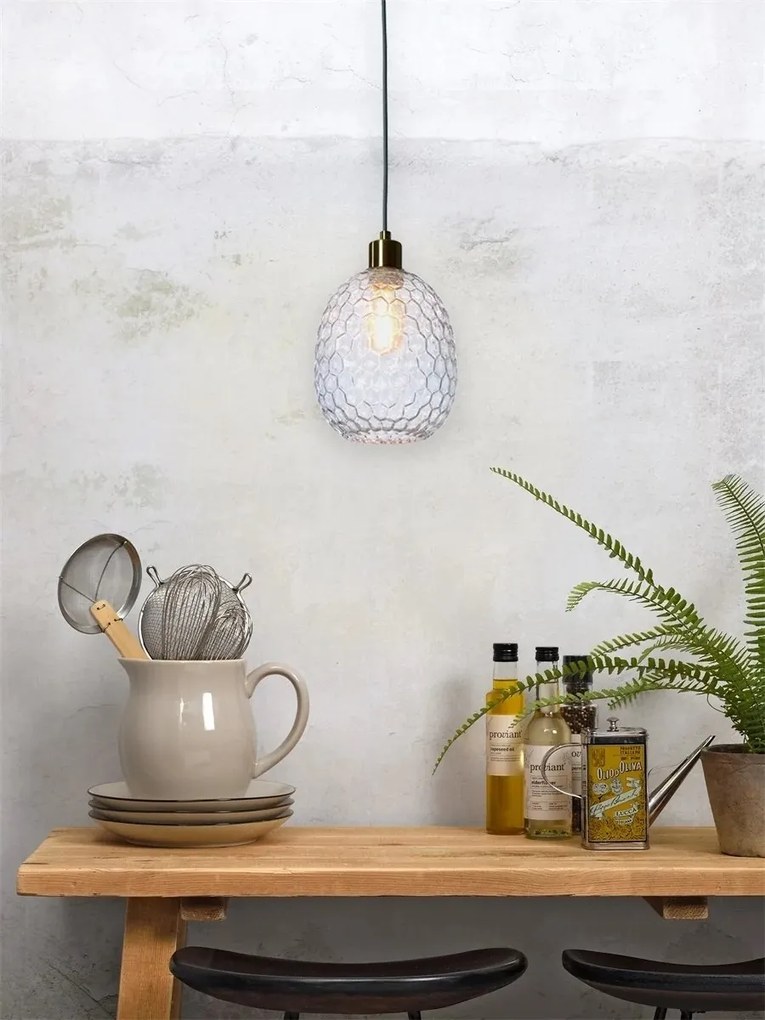 Pendul design decorativ Venice oval, clear