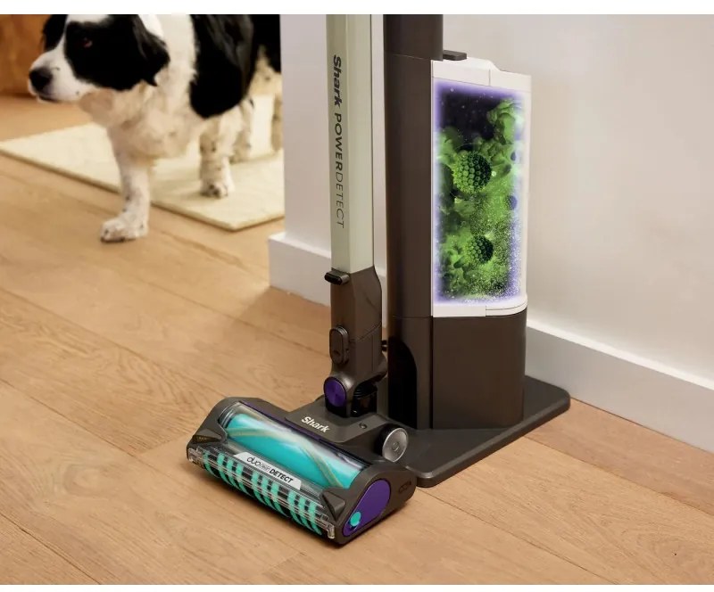 Aspirator vertical Shark IP3251EUT, 380W, 0.7 L, PowerDetect, Brat rabatabil, Autonomie 70 min, Gri/Violet