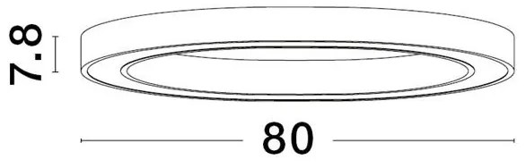 Lustra/Plafoniera LED design slim circular STING White 80cm