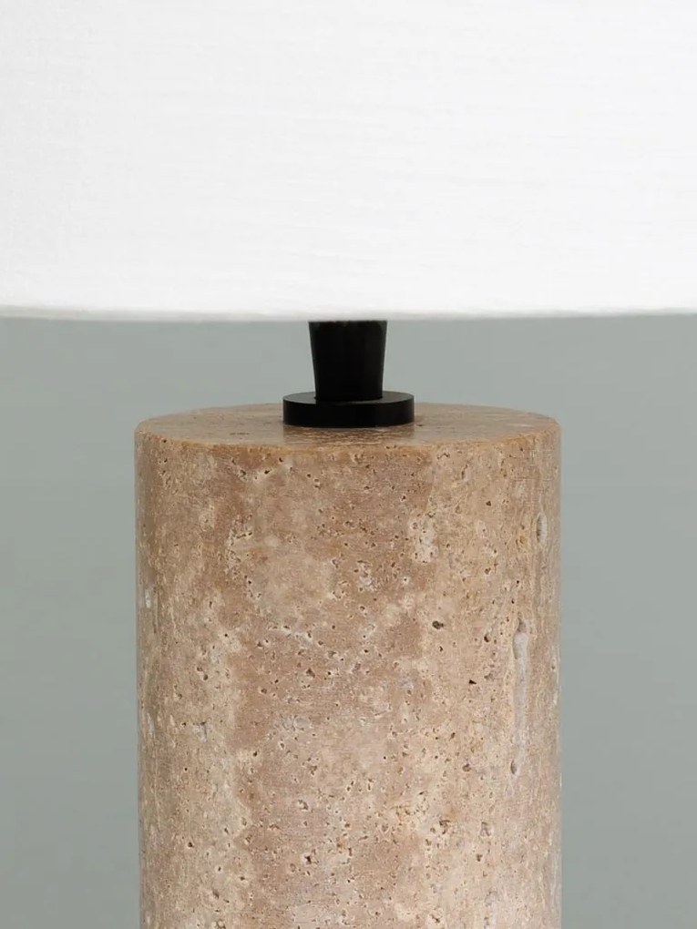 Lampa de masa, cu abajur din bumbac, Marble