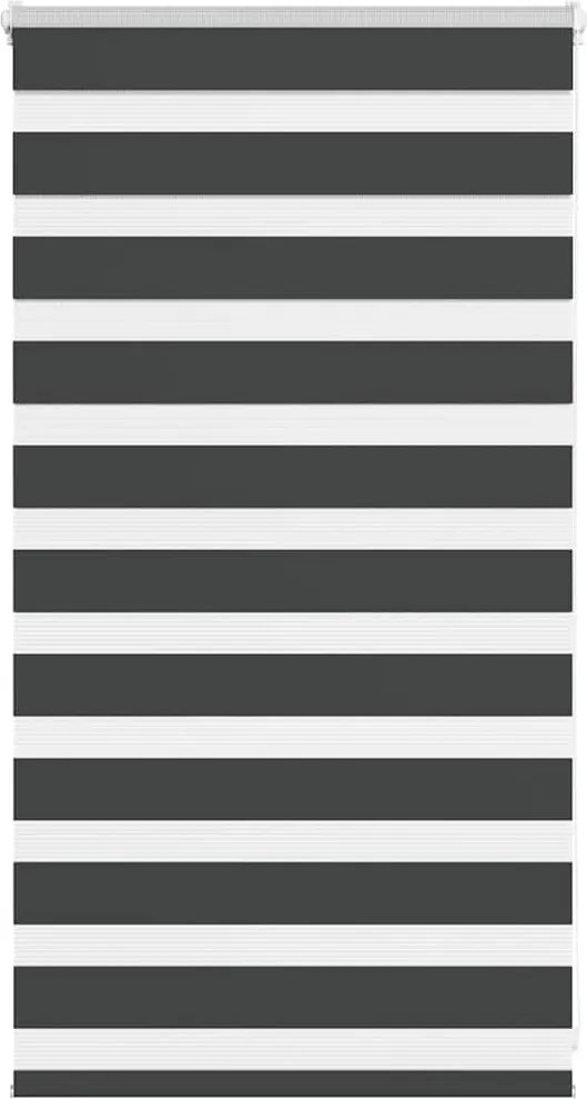 vidaXL Jaluzea tip zebra neagră lățime țesătură 85,9 cm poliester