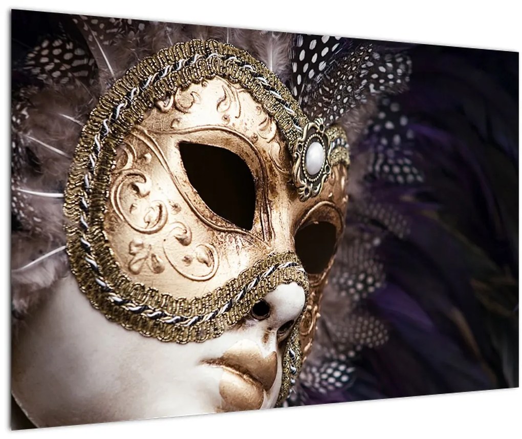 Tablou cu statuie cu masca (90x60 cm)