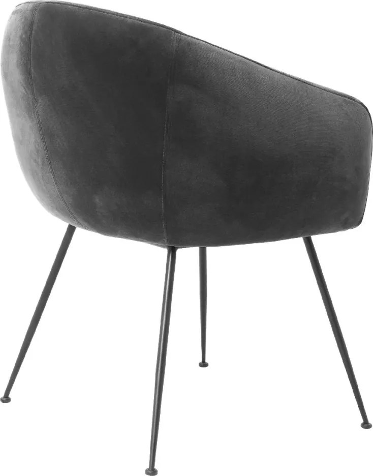 Scaun design LUX Elbury, catifea Savona dark grey