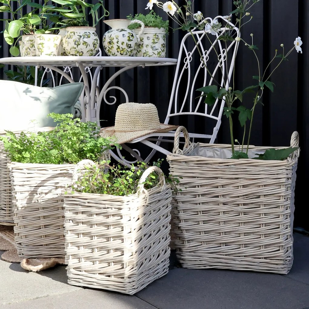 Set 3 Ghivece French Basket, Kalathi