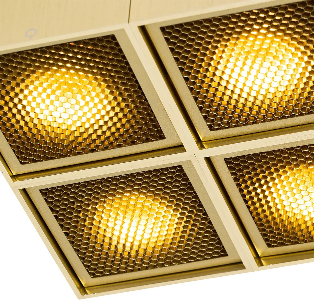 Spot de design auriu cu 4 lumini - Qubo Honey