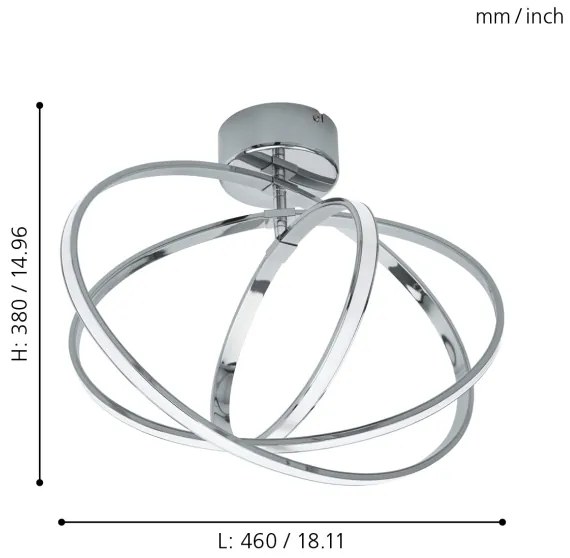 Eglo 96306 - LED Plafoniera SELVINA 3xLED/12W+14W+9W/230V