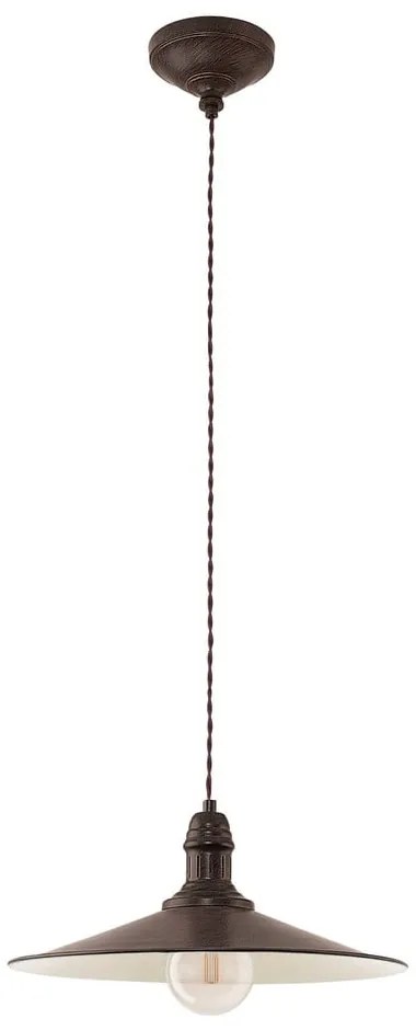Lustră maro închis cu abajur din metal ø 36 cm STOCKBURY – EGLO