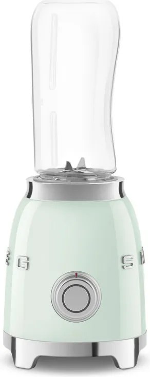 Blender Smeg PBF01PGEU, 300 W, 2 x 600 ml, 20 000–24 000 rpm, Baza antiderapanta, Fara BPA, Otel inoxidabil, Verde pastel