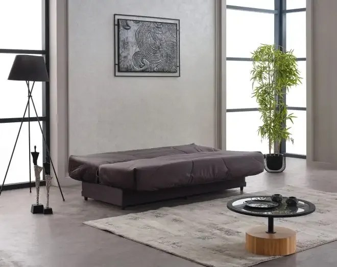 Canapea extensibila cu saltea relaxa si husa detasabila Genova, gri