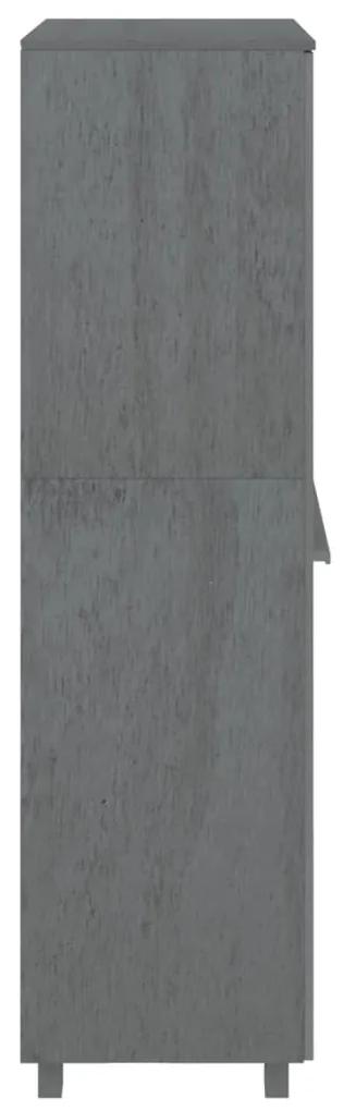 Sifonier, gri inchis, 89x50x180 cm, lemn masiv pin Morke gra, 1