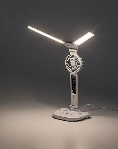 Rabalux NOVILO 74030 - Lampă de birou LED reglabilă cu ventilator, LED 7W/5V