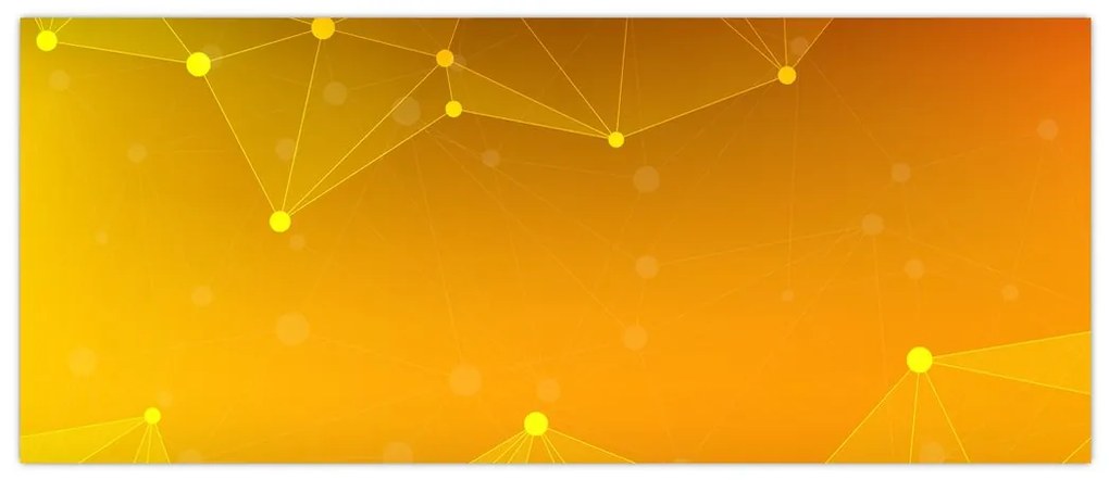 Tabloul abstract galben (120x50 cm)