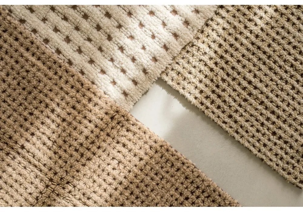 Covor în culoare naturală lavabil, țesut manual din lână 140x200 cm Unexpected Wool – Lorena Canals