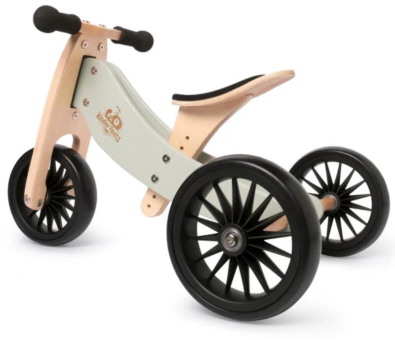 Tricicleta gri-verzui de echilibru fara pedale Tiny Tot Plus, +18 luni - Kinderfeets